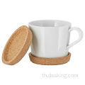 ขายส่งรอบ Cork ไม้ Coasters กาแฟเครื่องดื่มร้อนที่รองรับโลโก้